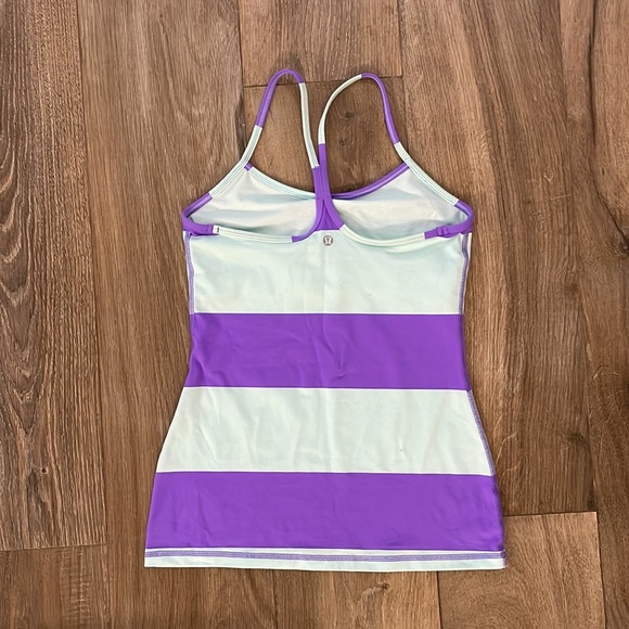 Lululemon Power Y Tank *Luon Light - Bold Stripe Power Purple - Picture 10 of 10
